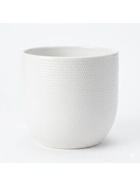 Bonita in Ceramic Planter Pot – 4.5" White Decorative Textured Flowerpot